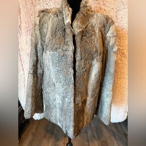 Grayish Brown Fur Jacket Cozy Winter Essential